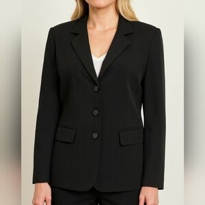 Emily Black Women's  Black Single Breasted  Blazer Jacket Size 14, career